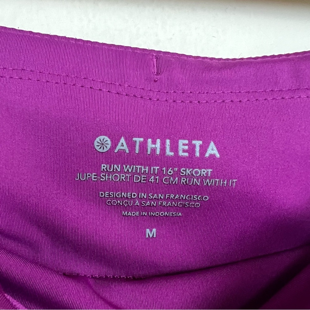 Athleta Run With It 16” Skort in magenta pink M - Picture 6 of 8